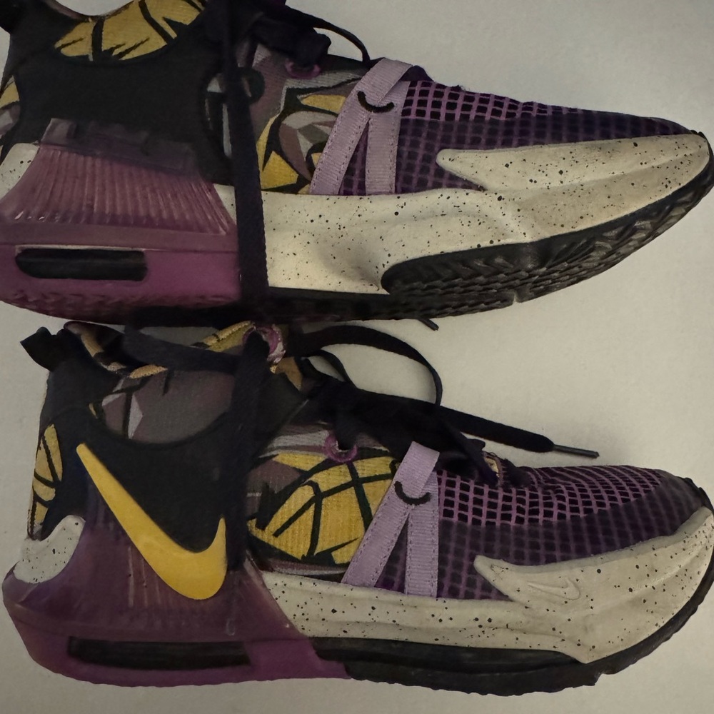 Nike Kids Purple and Yellow Sneakers